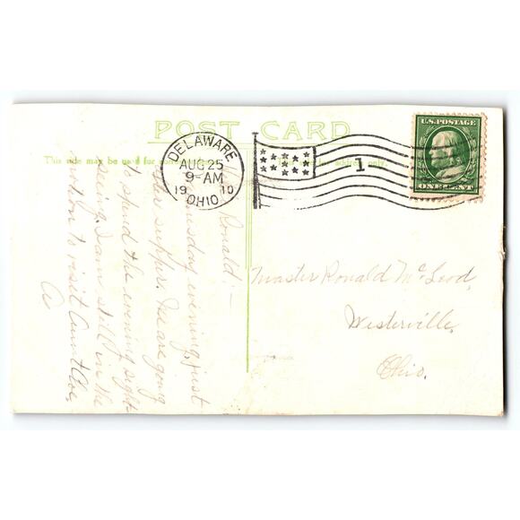 Vintage Blue Throated Red Start Bird Lithograph Postcard 1910 - Picture 2 of 2